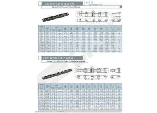 加長(zhǎng)銷(xiāo)軸鏈條 雙節(jié)距直板輸送鏈條
